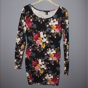 Forever 21 floral body con dress