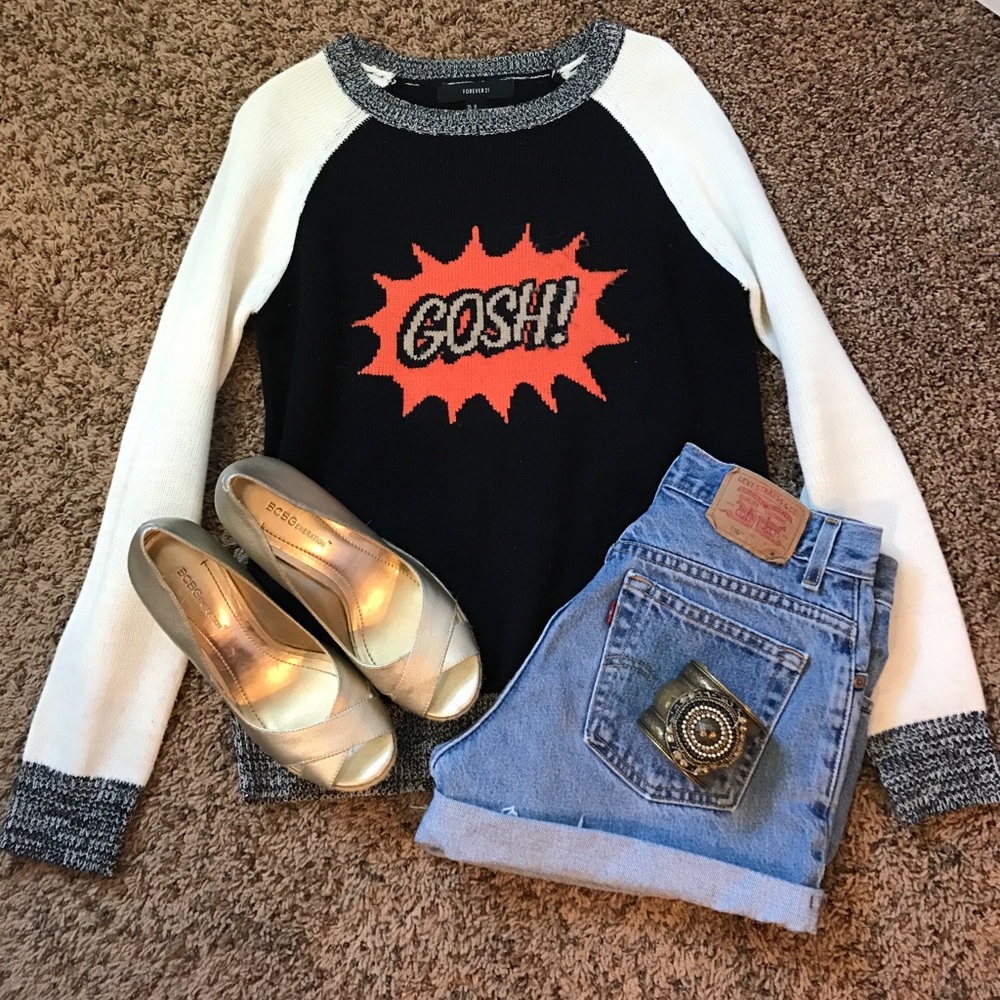 ☄️Black and Orange Gosh Sweater☄️