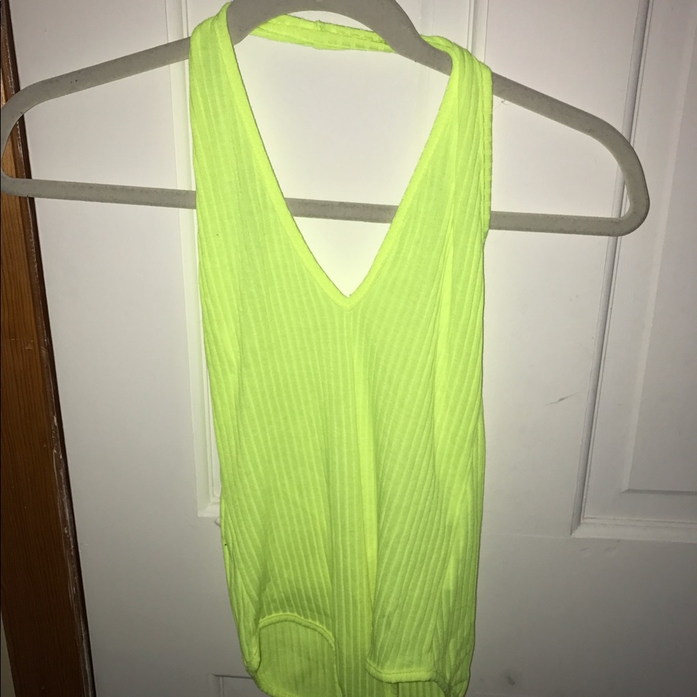 Neon yellow bodysuit