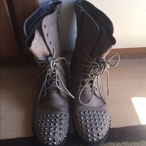 Studded Combat Boots
