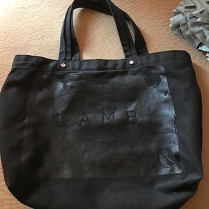 LAMB Black Canvas Tote