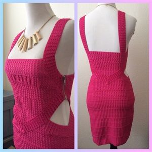 Wow couture ❤️pink mini party prom club dress S