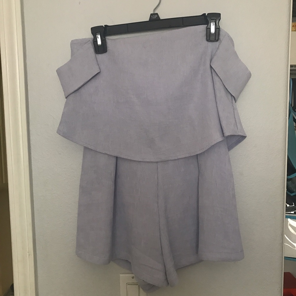 off the shoulder romper