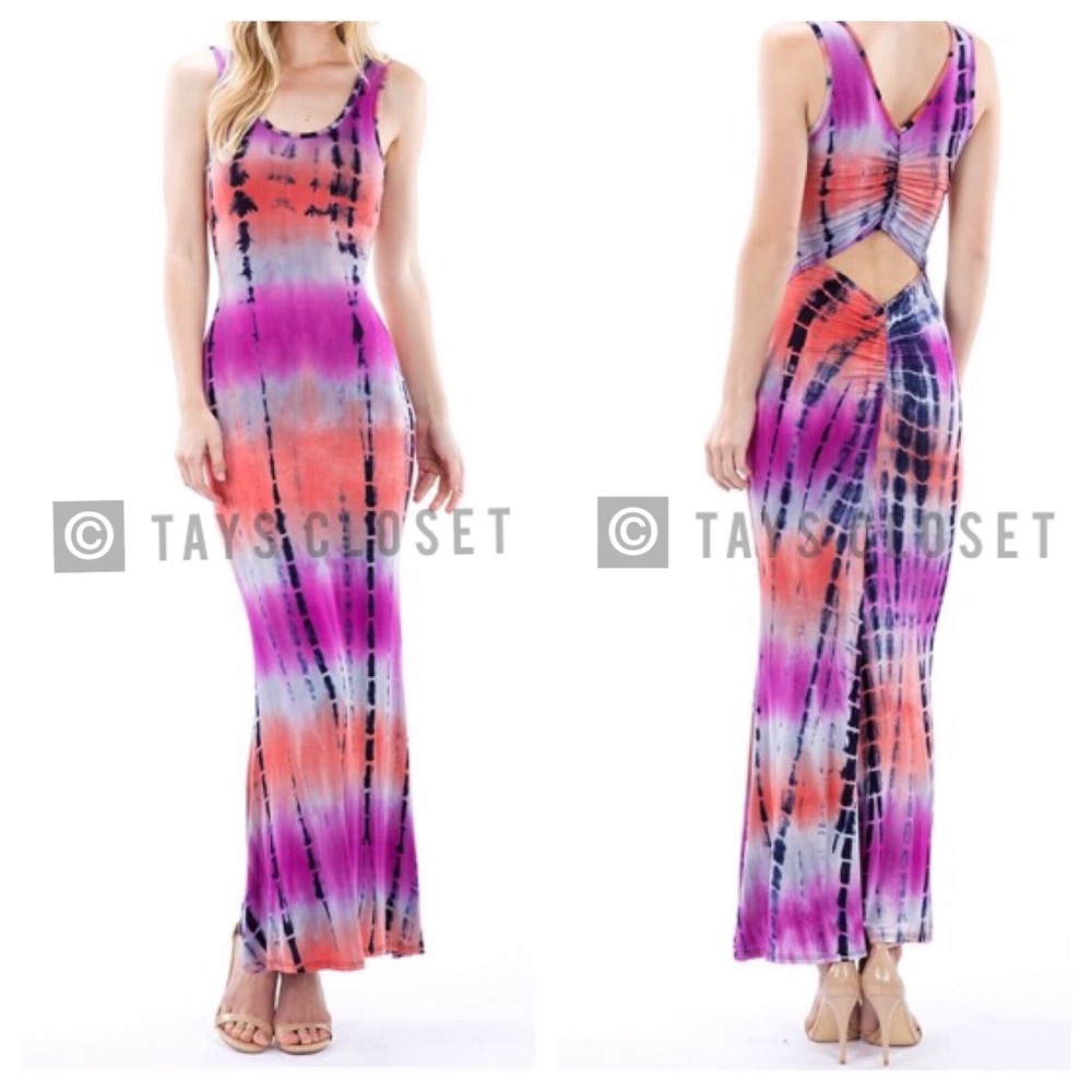 New "Tasha Maxi Dress" Tie Dye Maxi Dress