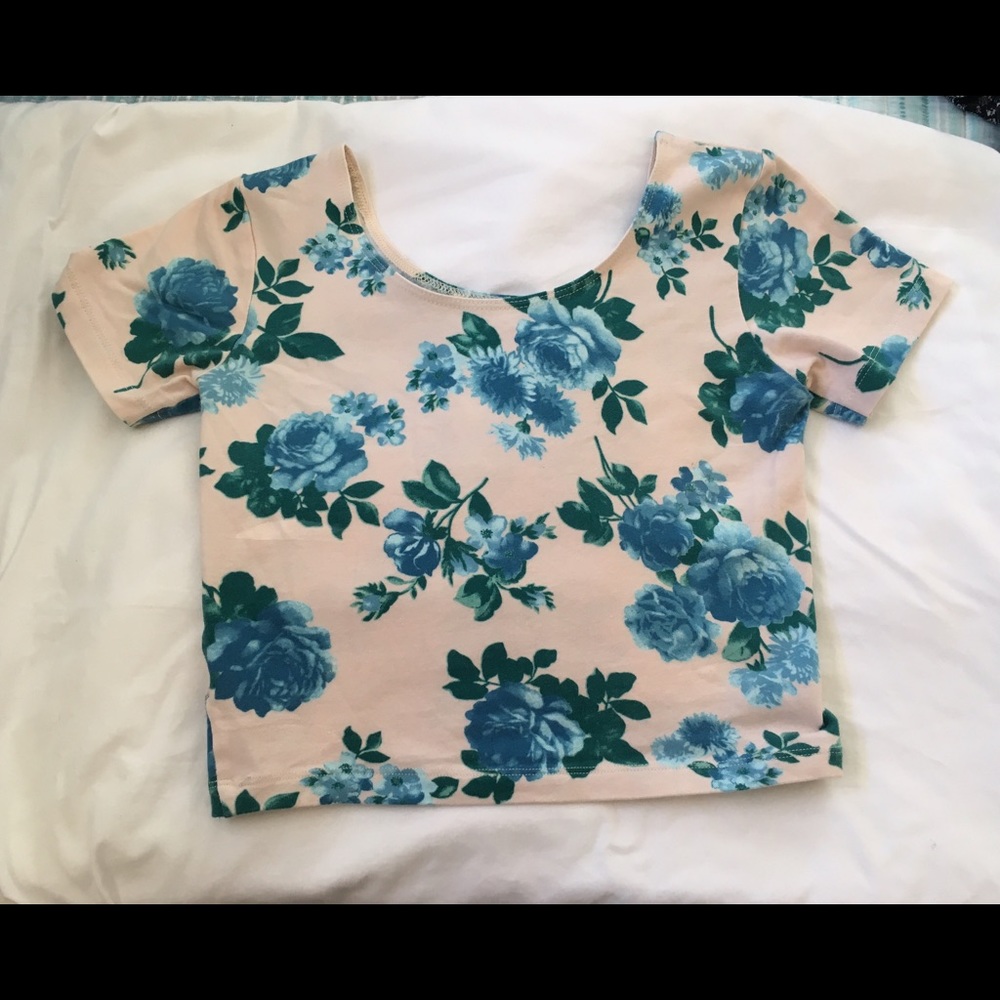 American Apparel floral crop top S