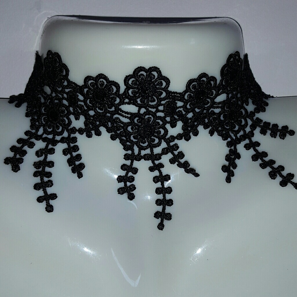 Black Floral Choker