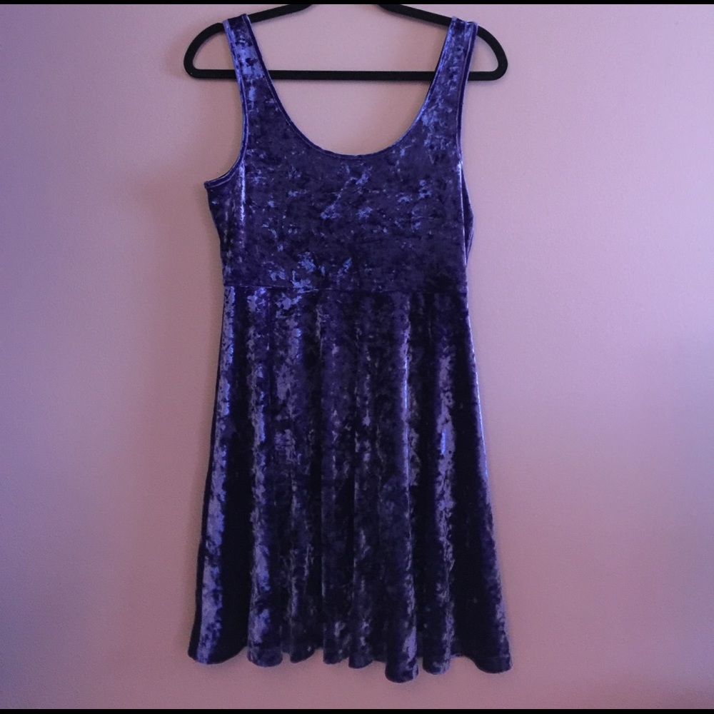 Purple velvet skater dress!