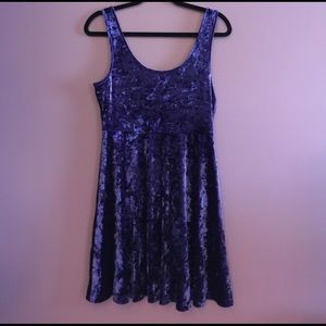 Purple velvet skater dress!