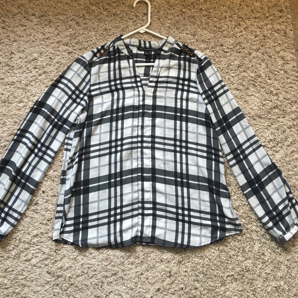 Black and white blouse
