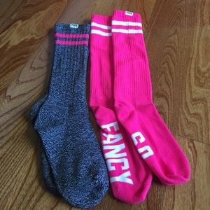 2 pairs Victoria's Secret Pink socks