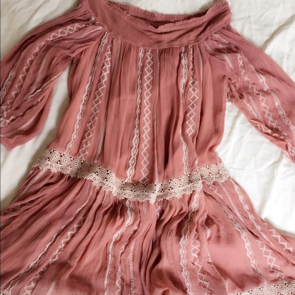 Anthropologie Floreat off shoulder dress