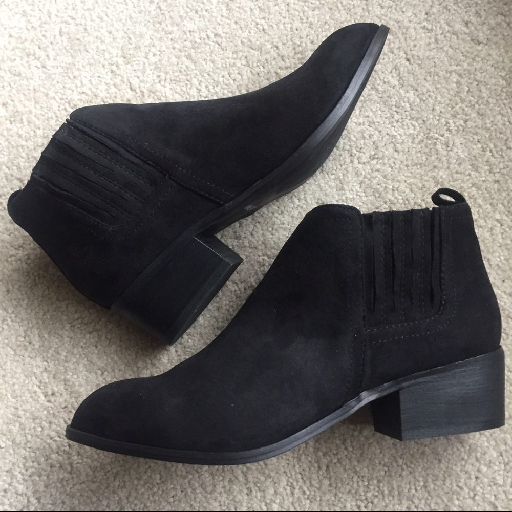 Black Suede Booties
