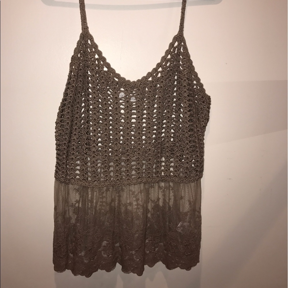 Teal Dove Crochet & Lace Tank