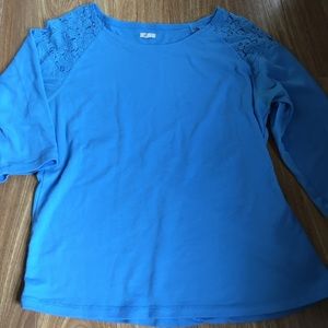 Aerie blue 3/4 sleeve sweater
