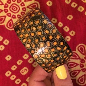 Brass Bangle with inlay