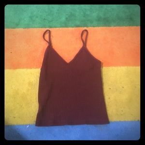 Topshop cropped ribbed tank