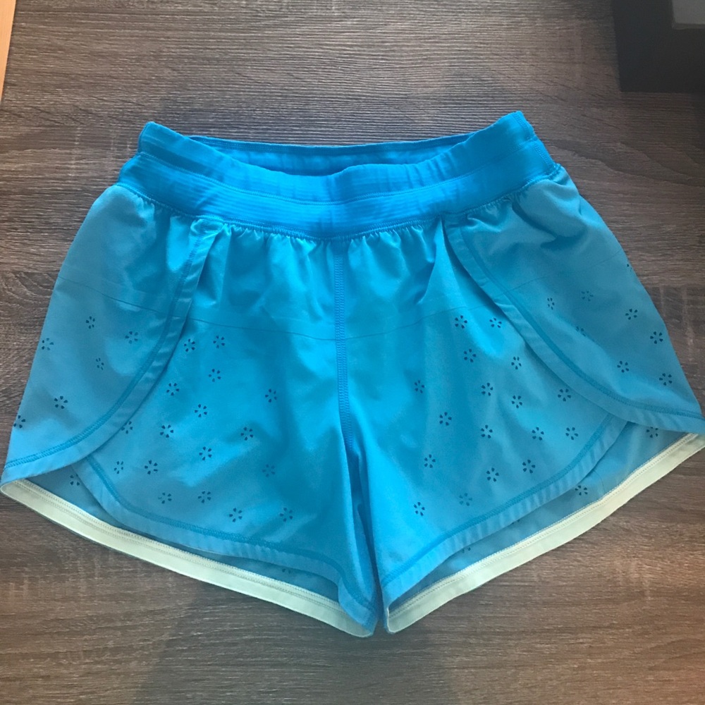 Bright blue lululemon athletic shorts
