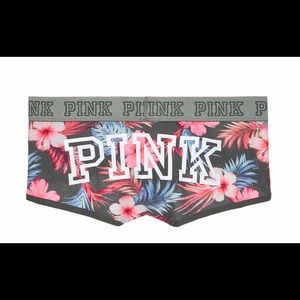 PINK VS Floral logo boyshorts. NIP. XS