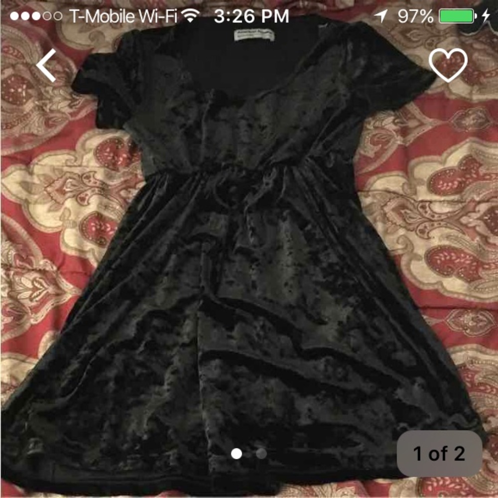 American apparel crushed velvet dress