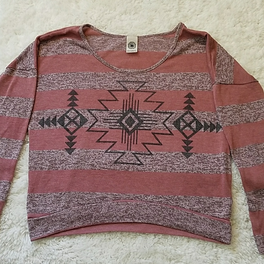 Cropped Aztec sweater
