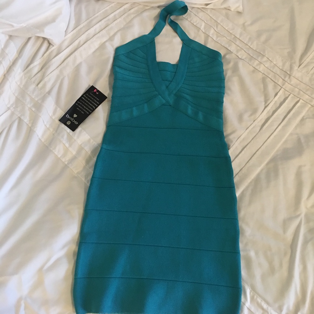 Bebe Halter Bandage Dress