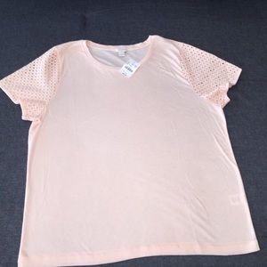 NWT WOMENS J. CREW PEACH OPEN SLEEVE SHIRT SZ L