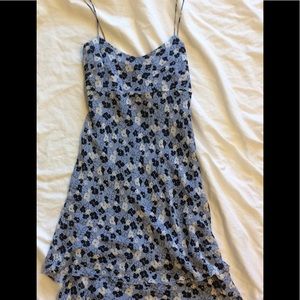 100% silk 90s style empire waist slip dress