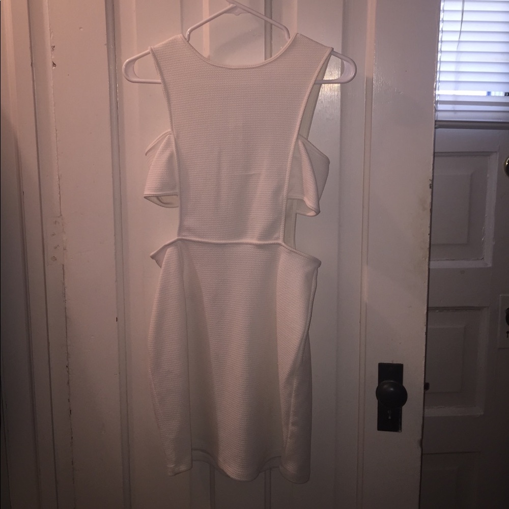 White cut out dress