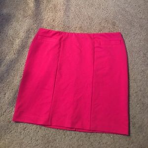 Hot pink pencil skirt