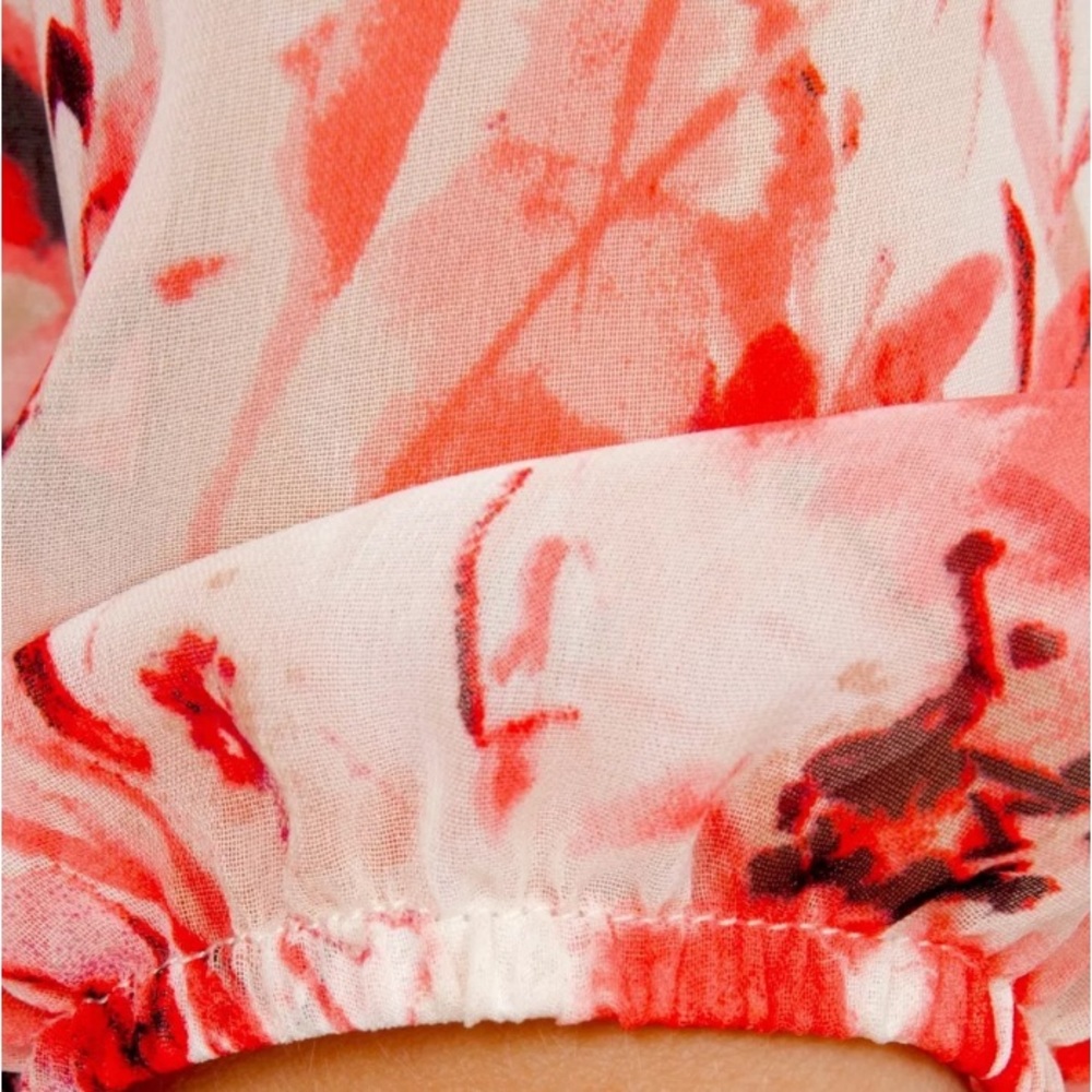 CASSIE TUNIC Intricate Swingy Draped Woven Blouse - Picture 4 of 8