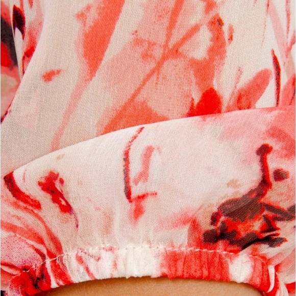 CASSIE TUNIC Intricate Swingy Draped Woven Blouse - Picture 4 of 8