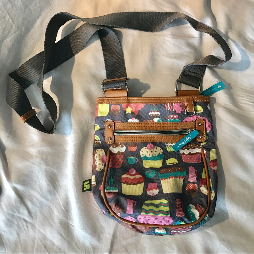 Lily Bloom cupcake cross body purse
