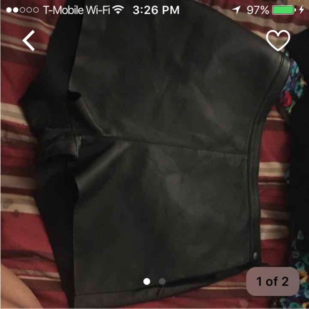 American apparel leather tap short