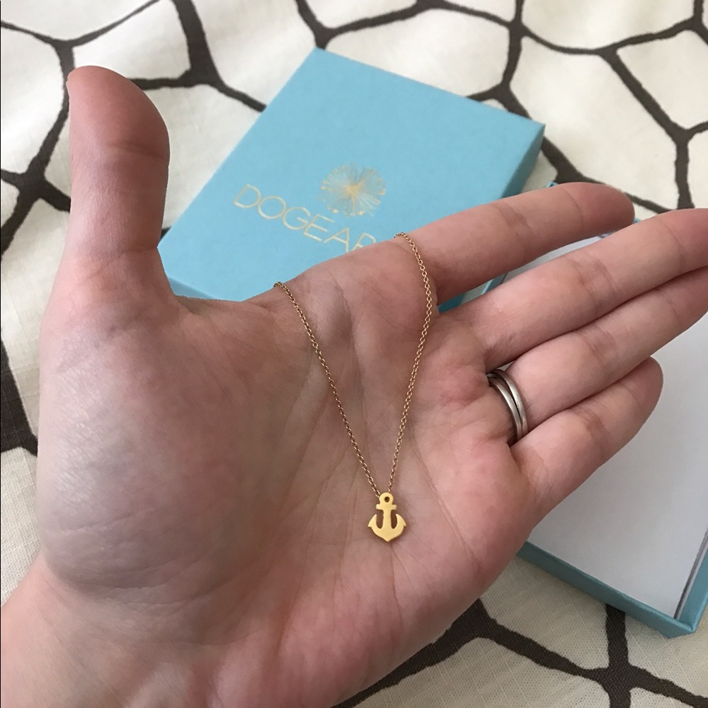 Dogeared Gold Anchor Necklace
