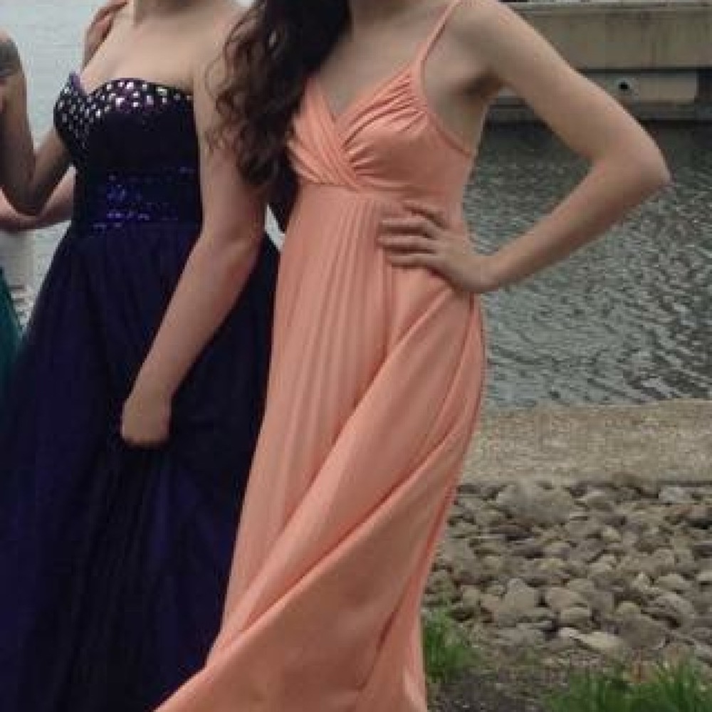 Vintage Peach Prom Dress