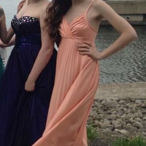 Vintage Peach Prom Dress