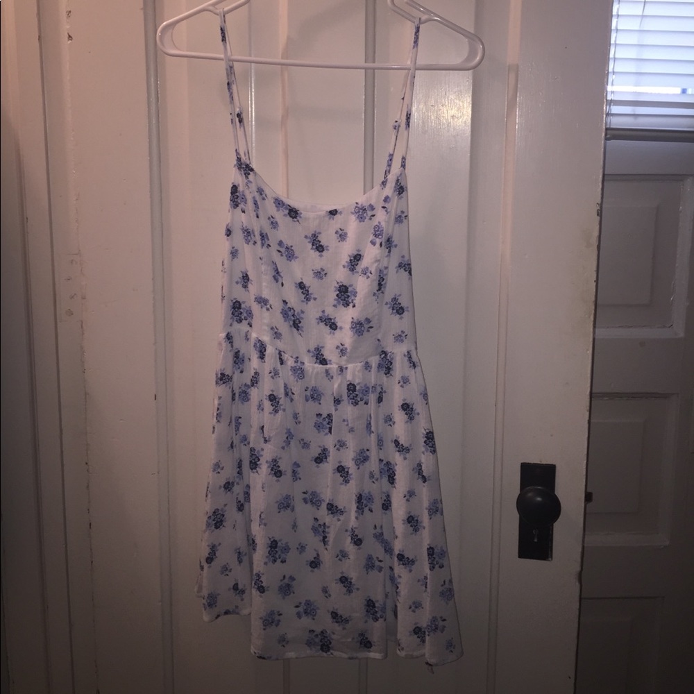 White floral print dress