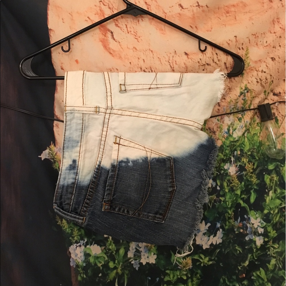 Bleached Denim Shorts