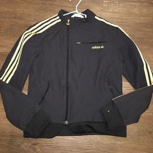 Brand New Adidas black and gold stripped jacket