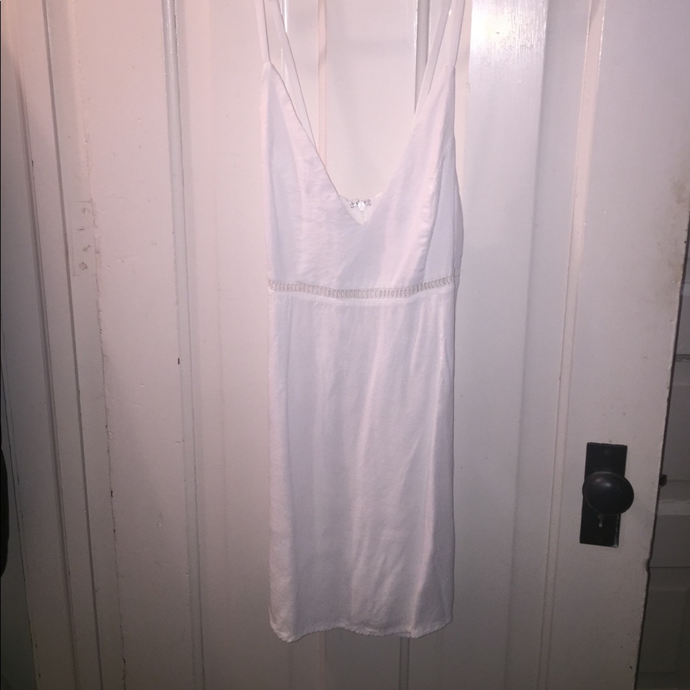 White low neck dress