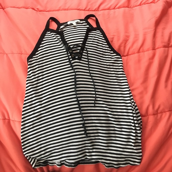 Black and white striped tank - Picture 1 of 1