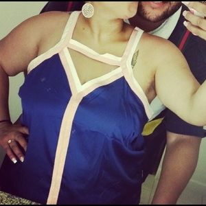 Forever 21 cute cutout silk tank