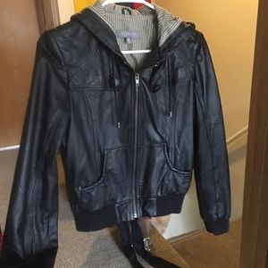 REAL LEATHER bomber jacket