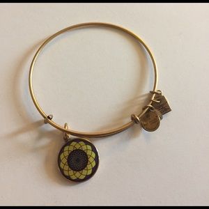 Alex and Ani "Sunflower" Gold Finish