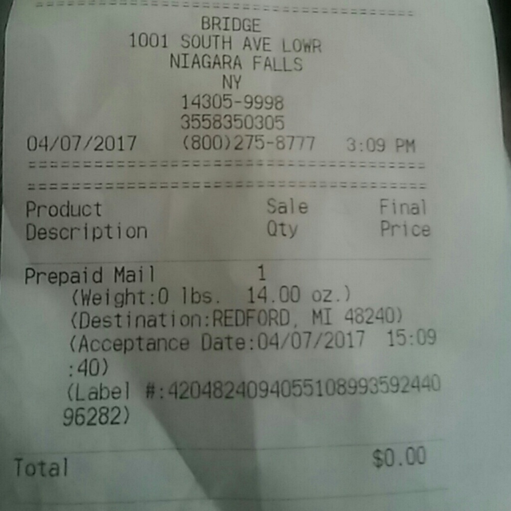 Trade shipping proof