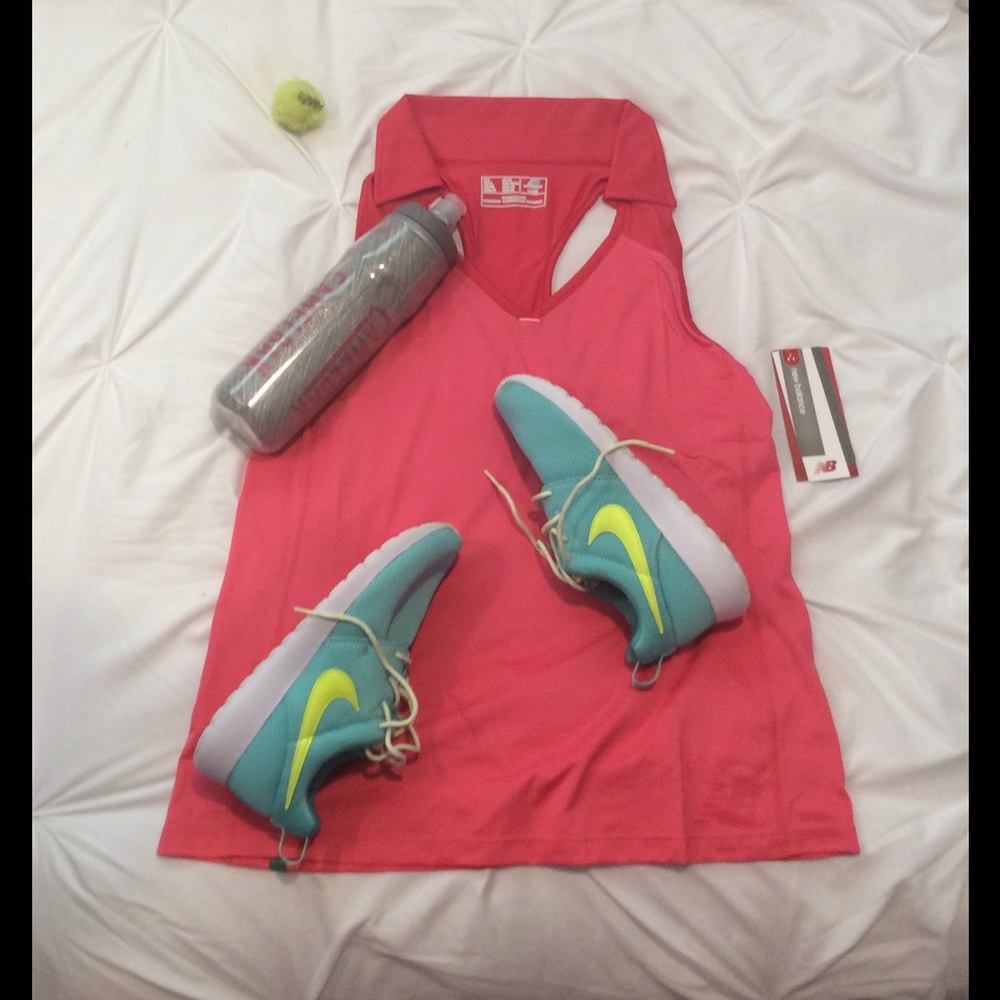 NWT New Balance PINK Racer Back Montauk Polo