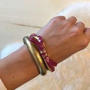 Gold hammered bangle