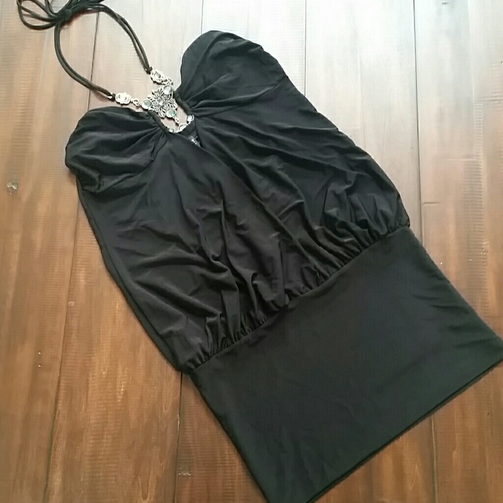 Black mini dress