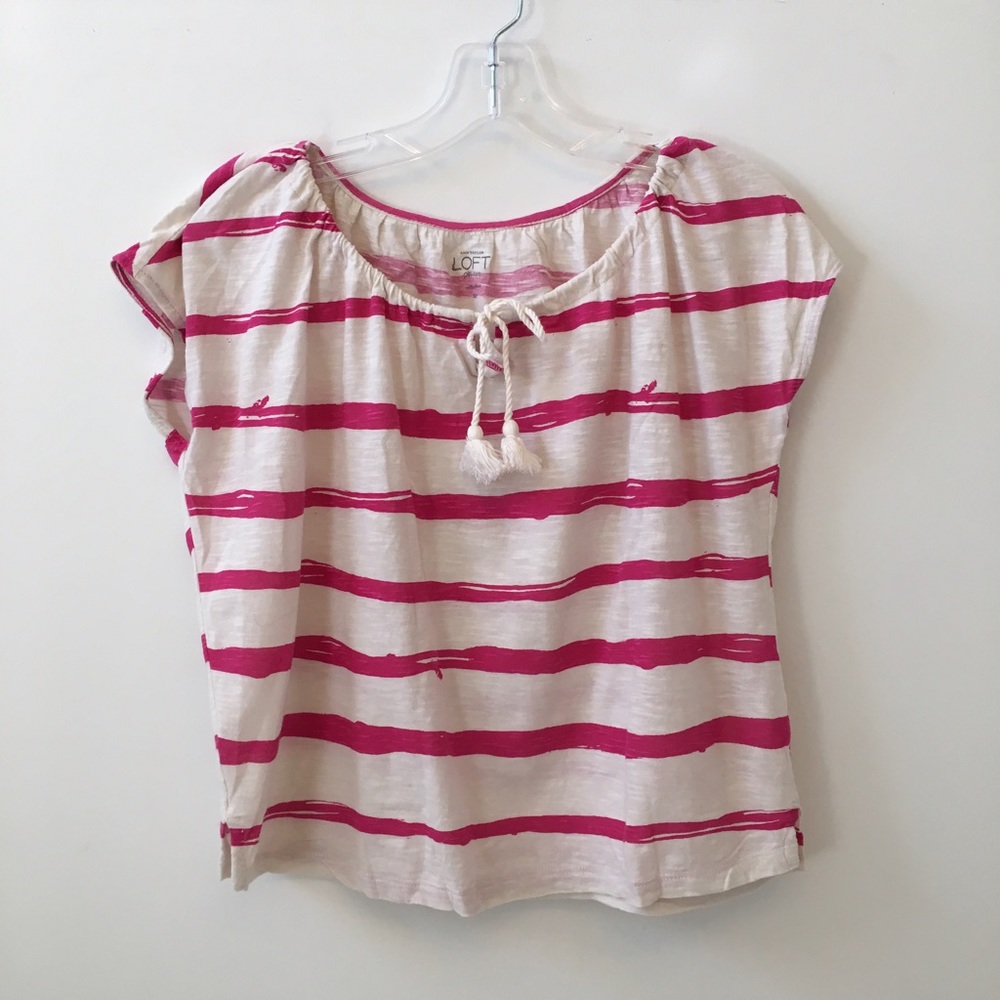 LOFT✨Striped Peasant Top✨
