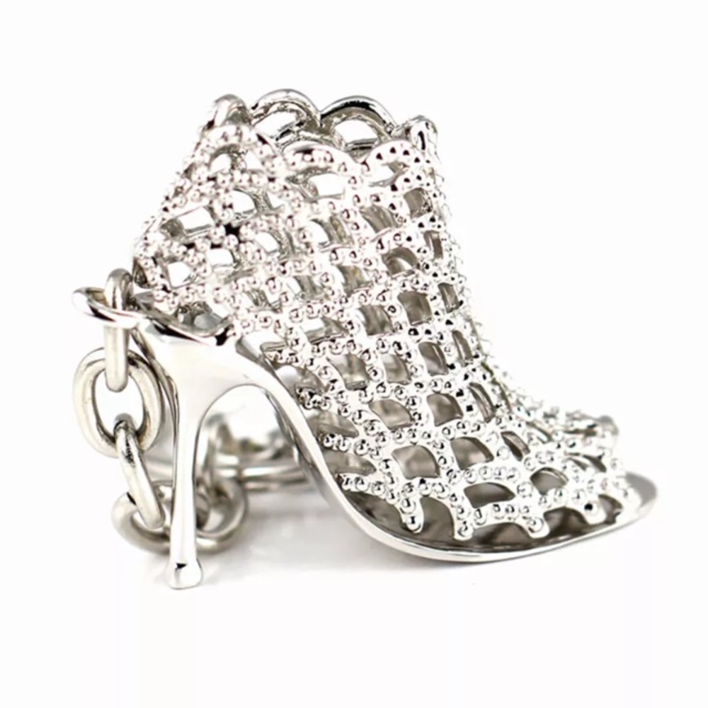 🆕High heel silver purse charm/ key ring